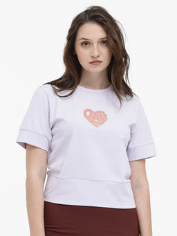RAREISM - Rune Pastel Purple Solid T-Shirt
