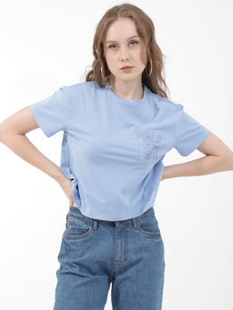 RAREISM - Strankle Primary Blue Solid T-Shirt