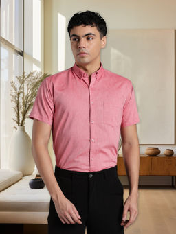 KUONS AVENUE - Red Men Oxford Cotton Formal Shirt