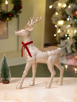 Little Surprise Box - 18 Inches Big Bronze Sequence Reindeer Christmas Decor