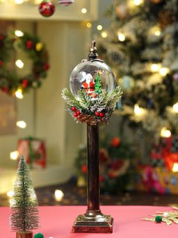 Little Surprise Box - Santa vintage Globe Lamp Style Glitter Water With Lights Christmas Decor