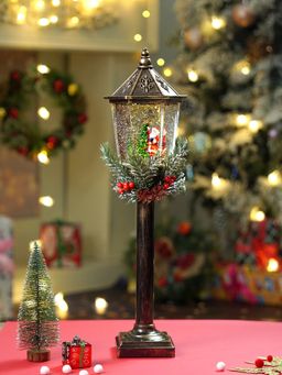 Little Surprise Box - Santa Star Tree Vintage Street Lamp Style Glitter Water Christmas Decor