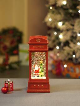 Little Surprise Box - London Booth Santa with Tree and Deer Musical Glitter Water Christmas Décor
