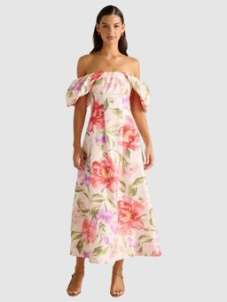 Forever New - Multi-Color Janie Off Shoulder Floral Print Dress