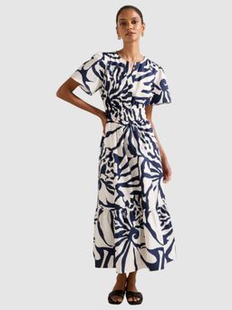 Forever New - Multi-Color Eleanor Petite Abstract Printed Midi Dress