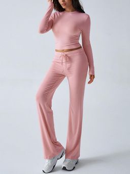 Outzidr - Pink Solid Fitted Co-Ord Set