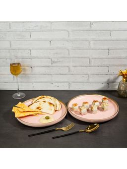 EZ Life - Pastely 8 Inch Ceramic Small Dinner Plate Baby Pink Serveware Dinnerware Pack Of 2