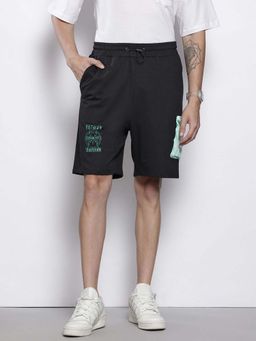 The Indian Garage Co - Men Oversized Fit Batman Printed Mid-Rise Shorts