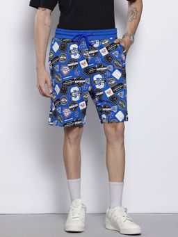 The Indian Garage Co - Men Oversized Fit Justice League Printed Mid-Rise Shorts