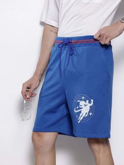 The Indian Garage Co - Men Oversized Fit Superman Printed Mid-Rise Shorts