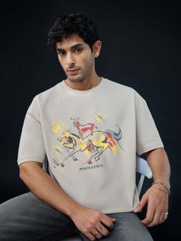 The Souled Store - Official Shemaroo: Majnu Bhai Painting Oversized T-Shirt