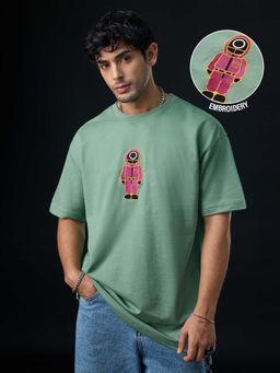 The Souled Store - Official Squid Games: Soldier Men's Oversized T-Shirt