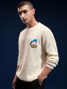 HIGHLANDER - Disney Donald Duck Men's Cable Knit Sweater