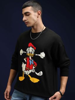HIGHLANDER - Disney Men's Donald Duck Round Neck Sweater