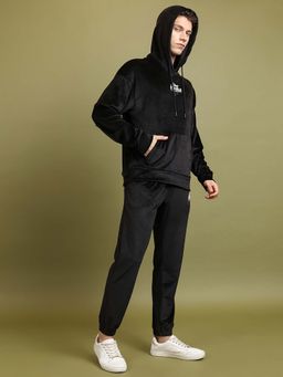 HIGHLANDER - Black Oversized Hooded Sweatshirt with Joggers (Set of 2)