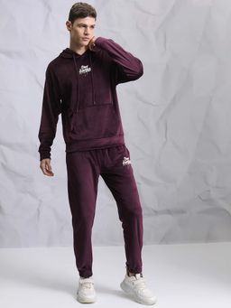 HIGHLANDER - Wine Oversized Hooded Sweatshirt with Joggers (Set of 2)