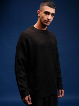 HIGHLANDER - Men's Black Round Neck Sweater