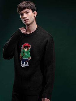 HIGHLANDER - Men's Black Round Neck Sweater