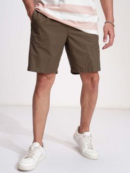 HIGHLANDER - Men's Brown Solid Shorts
