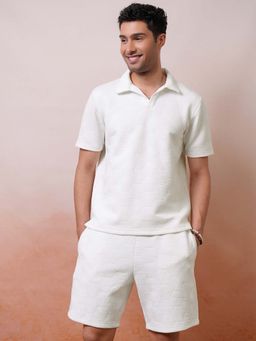 LOCOMOTIVE - Relaxed Fit Quilted Polo T-Shirt and Shorts (Set of 2)