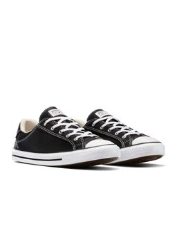 Converse - Women Chuck Taylor All Star Dainty Lucky Leather Low Top Black Sneakers