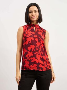 SALT Attire - Red Georgette Regular Tops