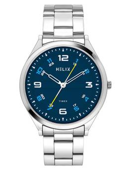 Helix - Men Silver Strap Analog Watch TW060HG02T (M)