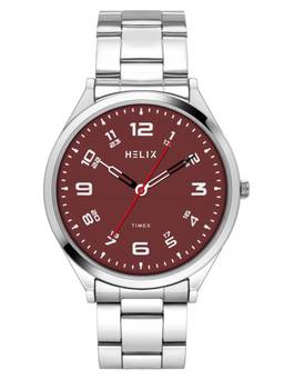 Helix - Men Silver Strap Analog Watch TW060HG03T (M)