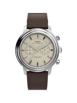 Timex - Waterburry Round 41mm Cream Dial Analog Men Watch - TW2Y23500IK
