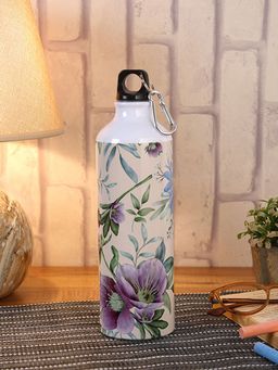 PENTADECO - Beautiful Printed Flowers Design Sipper Water Bottle Aluminium 750 Ml