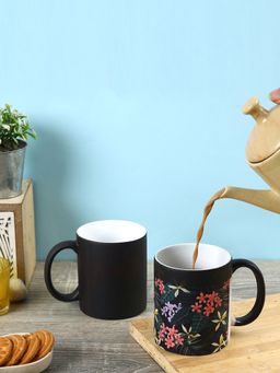 PENTADECO - Magic Mug with Floral with Leaf Printed Design