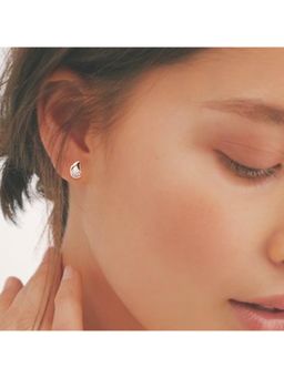 LuxeVogue - 18K Rose Gold Plated 925 Sterling Silver Petal Drop Earrings