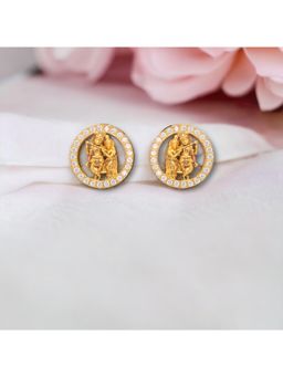 LuxeVogue - 18K Gold Plated 925 Sterling Silver Radha Krishna Earrings