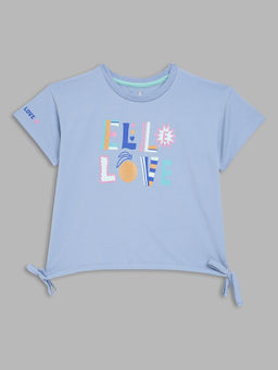 Elle Kids - Girls Blue Printed Top
