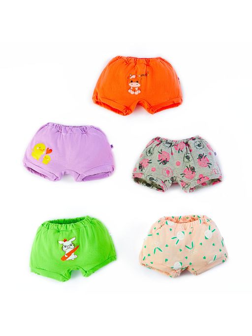 Superbottoms Basic Unisex Bloomer for Kids - Multi-Color (Pack of 5)