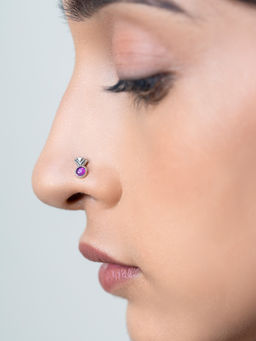Shaya by CaratLane - 925 Silver Shaya by CaratLane Ankhadiyo Vakadiyo Nose Pin in