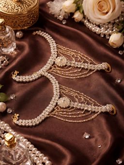 I Jewels - Gold Plated Traditional Kundan Payal Anklets
