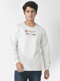CRIMSOUNE CLUB - Boys White Mock Zip Sweatshirt