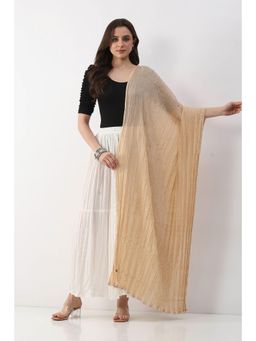 Biba - Beige Solid/Plain Dupatta