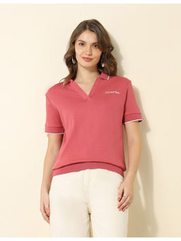 U.S. POLO ASSN. - Boxy Fit Solid Polo T-Shirt
