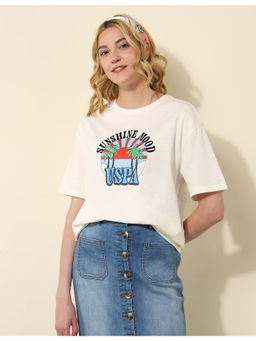 U.S. POLO ASSN. - Boyfriend Fit Tropical Printed T-Shirt