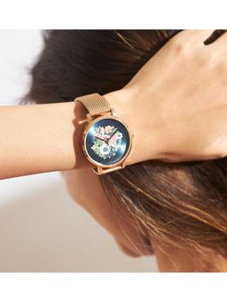 Teal by CHUMBAK - Wildflower Medium Watch Metal Mesh Strap - Rose Gold