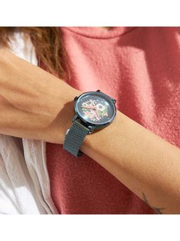 Teal by CHUMBAK - Wildflower Medium Watch Metal Mesh Strap - Blue