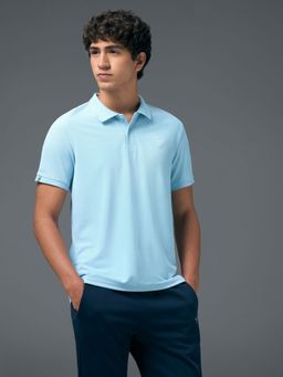 Technosport - MATPIQ Men Blue Solid Slim Fit Polo Sports T-Shirt