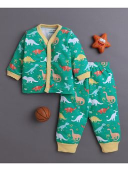 Bumzee - Green Baby Boy's Full Sleeves Jabla and Pyjama Set 0-3 Months
