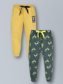 PLUM TREE - Boy's Cotton Printed Jogger Trackpants (Pack of 2)