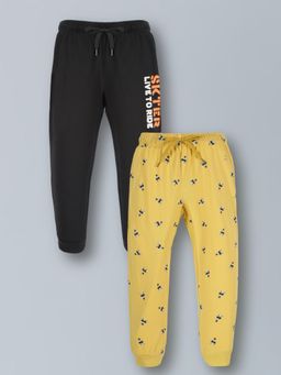 PLUM TREE - Boy's Cotton Printed Jogger Trackpants (Pack of 2)