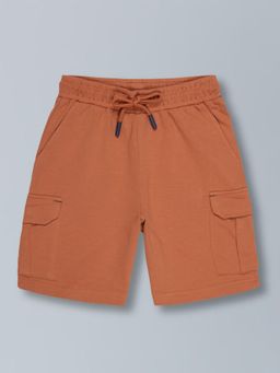 PLUM TREE - Boy's Pure Cotton Solid Cargo Shorts
