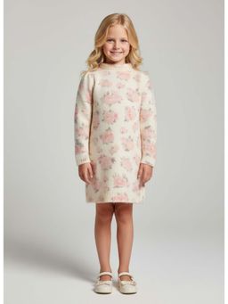 CHERRY CRUMBLE BY NITT HYMAN - Girl's Full Sleeve High Neck Casual Wear A-LINE Dress