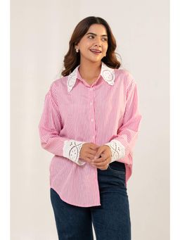 All Eyes On You - Aeoy Pink Striped Shirt